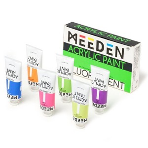 MEEDEN Fluid Metallic Acrylic Paint Set, 6 Vibrant Colors (2 oz, 60 ml), Rich Pigments, Non-Toxic High Flow Art Paints for Artists - 1 of 1