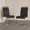 Modern Dining Chairs Set, with Thick Soft Cushions & Metal Leg, for Dining Room, Kitchen, Available in Multiple Colors - 3 of 4