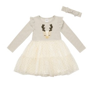 Joyful Moments Little Girl Holiday Tutu Dress - 1 of 3
