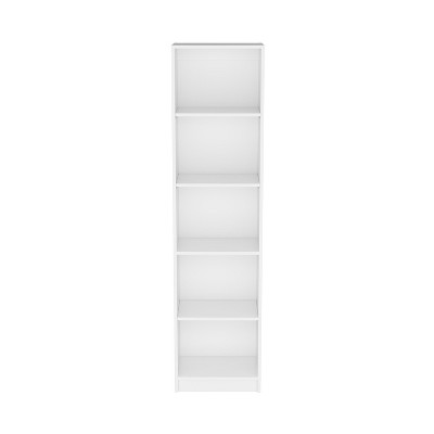 Vynxaria Compact Black Bookshelf: Multi-Shelf Bookcase for Efficient Storage in Any Room,White