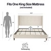 LOVMOR Upholstered Queen Bed  54" High Headboard Blue Velvet - 4 of 4