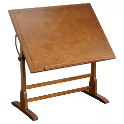 42" Canvas & Color Retro Wood Table / Rustic Oak - Studio Designs