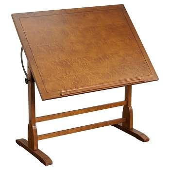 42" Canvas & Color Retro Wood Table Rustic Oak - Studio Designs