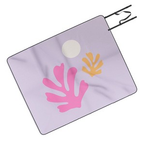 Daily Regina Designs Lavender Abstract Leaves Modern Picnic Blanket - Deny Designs - 1 of 3