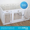 BIRDROCK HOME Dog Playpen w/ Door, 12 Panels, 25.6in H | Non-Slip, Secure Plastic Pet Gate | Indoor/Outdoor Fence for Small to Medium Pets - White. - 4 of 4