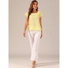 INSPIRE CHIC Women's Summer Square Neck Gingham Cap Sleeve Blouses - 4 of 4