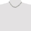 Black Bow Jewelry Men's 8mm Sterling Silver, Solid Figaro Chain Necklace - 2 of 4