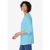 Woman Within Plus Size Perfect Three-Quarter Sleeve V-Neck Tunic - 4 of 4