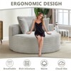RISOKEYS Round Sofa Bed - Memory Foam Sectional Couches for Living Room, Cloud Couch with Three Pillows - 2 of 4