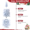 Slim Pre-lit Artificial Pencil Christmas Tree with LED Lights, Abundant Branch Tips, Easy Assembly and Sturdy Metal Stand - 4 of 4