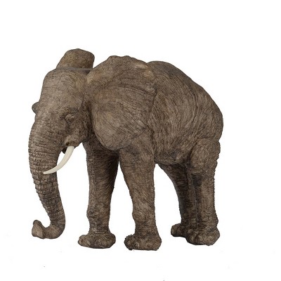 GlasFlength Decorative Objects Polyresin Elephant Decor Accent Elephant Decor Vintage Elephant Table Decor for Room, Brown, 13"*5"*10"