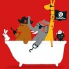 Girl's Design By Humans The pirate ship By radiomode T-Shirt - 2 of 4