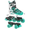 Roller Derby Mint Prodigy Kids' Adjustable Inline-Quad Combo Skates - White/Mint Green - 4 of 4