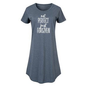 Women's - Instant Message - Not Perfect Just Forgiven Graphic T-shirt Dress - 1 of 4