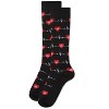 Memoi Women's Medical Bamboo Blend 8-15 MMHG Graduated Compression Socks Black 9-11 - 3 of 3