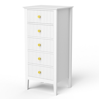 PAMAPIC 5 Drawer Chest of Drawers Storage for Bedroom Living Room