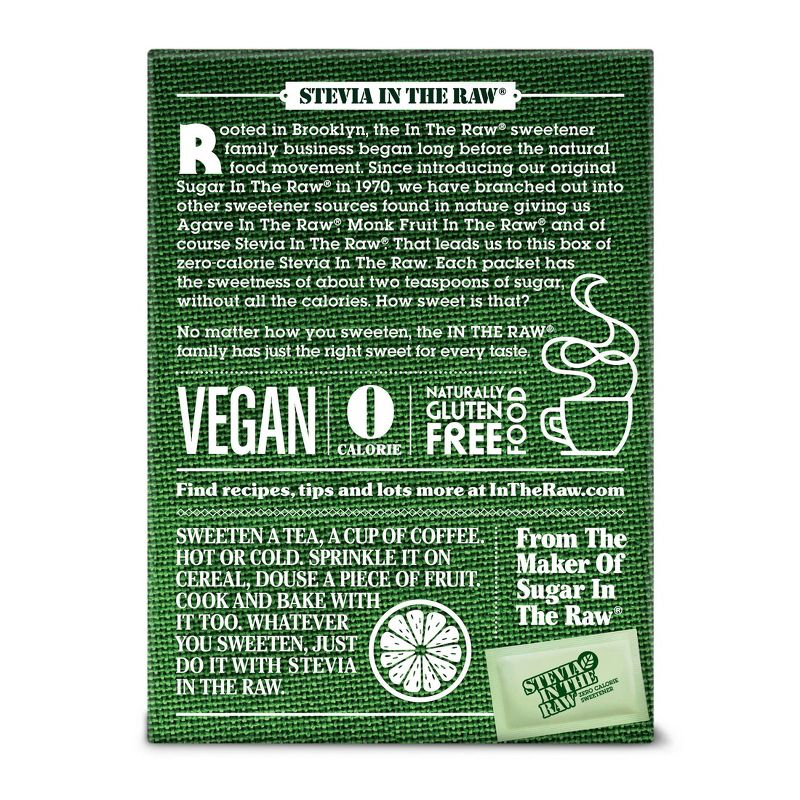 Stevia In The Raw Zero Calorie Sweetener Packets - 100ct/3.5oz, 3 of 12