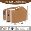 Gulches 8x10 FT Heavy-Duty Metal Storage Shed Weatherproof Garden Shed with Windows, Lockable Door and Ventilation - 2 of 4