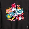 Boys' - Disney - Minnie Sticker Look Graphic Long Sleeve Fleece Sweatshirt - 2 of 4