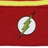 DC Comics The Flash Chrome Weld Jacquard Logo Cuff Pom Beanie Hat - 3 of 4
