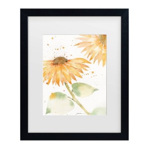 Trademark Fine Art Sheila Golden Summer Sunflowers Matted Framed Art - 1 of 4