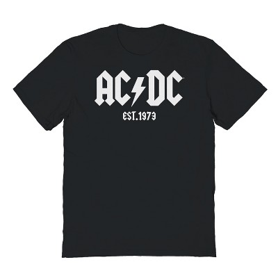 Acdc Men's Est Logo Short Sleeve Graphic Cotton T-Shirt