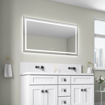 Sapphtopaz Rectangle Bathroom Mirror, Wall Mounted Vanity Mirror with Aluminum Frame,Anti-Fog Mirrors Memory, 3 Colors for Bathroom,Over Sink,Bedroom