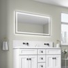 PAGED LED Bathroom Mirror with Front and Backlight, Wall Mounted Vanity Mirror with Aluminum Frame, Anti-Fog, Memory, 3 Colors - 3 of 4