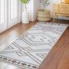 Modern Washable Geometric Area Rug Low Pile Non Slip Floor Carpet Non Shedding Stain Resistant Decorative Mat - 3 of 4