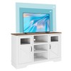 Modern Farmhouse LED TV Stand for TVs Up to 65 Inches - Stylish Entertainment Center with Open Shelves and Storage Cabinets, Ideal TV Console - 3 of 4