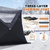 AMERLIFE Outdoor Sauna Tent, Portable Wood Burning with Stove, Steam for Dry Sauna, Oxford Cloth & Carbon Steel Stove with Stones, Grey - 4 of 4