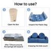 TiramisuBest 14pcs Kids Sofa Modular Play Couch, Modular Sectional Sofa with Storage, Sideboard Buffet Style Design for Living Room - 3 of 4