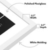 Americanflat 22x28 Poster Frame with Polished Plexiglass - Use as 18x24 Frame with Mat or 22x28 Frame Without Mat - Streamline Collection - White - 3 of 4