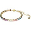 Matrix Jewelry Set: Hoop Earrings, Bracelet & Tack Pin with Multicolored Crystals, Gold Tone Finish - 2 of 4