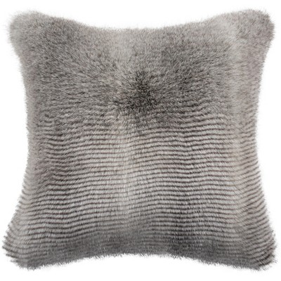 Wavy Luxe Pillow - Grey - 20" x 20" - Safavieh