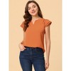 INSPIRE CHIC Women's Work Business Casual Plain Cap Sleeve Blouse - 2 of 4