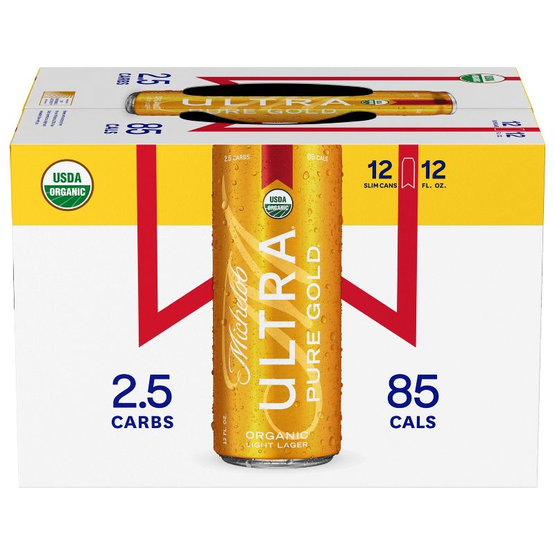 Michelob Ultra Pure Gold Organic Light Beer - 12pk/12 fl oz Slim Cans, 6 of 13