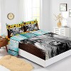 Hachikiko Highland Cow Sheet Set - 4PC Farmhouse Bedding with Fitted Sheet, Flat Sheet & 2 Pillowcases - 3 of 4