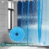 Aoibox Blue Waterproof EVA 3D Shower Curtain with Heavy Duty Magnets and Rust Proof Grommets for Shower Stall and Bathtubs - 3 of 4