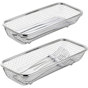 LunaLulinlk Utensil Drying Rack, 2 Pack Stainless Steel Utensils Holder Silverware Basket, Compact Dish Drainer for Kitchen Counter - 1 of 4