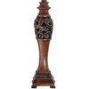 Regency Hill Exeter 30" Tall Large Traditional End Table Lamps Set of 2 Brown Wood Finish Crimson Red Shade Living Room Bedroom Bedside Nightstand - 3 of 4