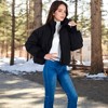 Anna-Kaci Women's Oversized Quilted Puffer Jacket with Zipper Front and Ribbed Cuffs - 3 of 4