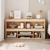 Toy Storage Organizer 6 Cubes Kids Bookshelf Wooden Storage Cabinet Playhouse Shelves Cabinet for Boys Girls Toy Bookcase Playroom - 3 of 4