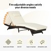 Foldable Wicker Outdoor Patio Chaise Lounge Set Of 2,Outdoor Reclining Lounge Chair Recliner Up To 150° With Cushion -Maison Boucle - 3 of 4