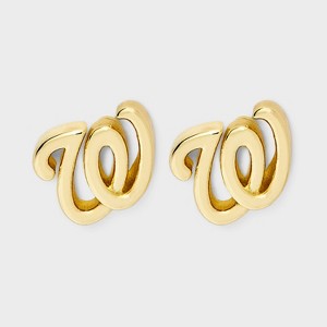 Bijoux Sport by Luv Aj MLB Gold Logo Stud Earrings - 1 of 3