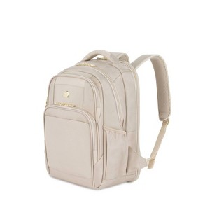 SwissGear Sleek Pro ScanSmart Softside Laptop Backpack - Sand - 1 of 4