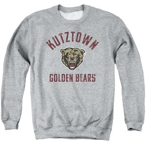 Kutztown University Official Ku Golden Bears Logo Adult Crewneck Sweatshirt, Athletic Heather - 1 of 4