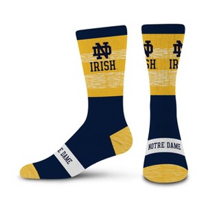 NCAA Notre Dame Fighting Irish Mixer Crew Socks: Cushioned Heel & Toe, Knit Fabric - 1 of 3