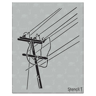 Stencil1 Power Lines - Stencil 8.5" x 11"