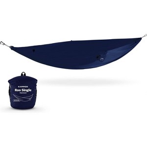 Kammok Roo Single Hammock with Stuff Sack, Waterproof Ripstop Nylon, Gear Loops, Lightweight for Camping and Backpacking - 1 of 4